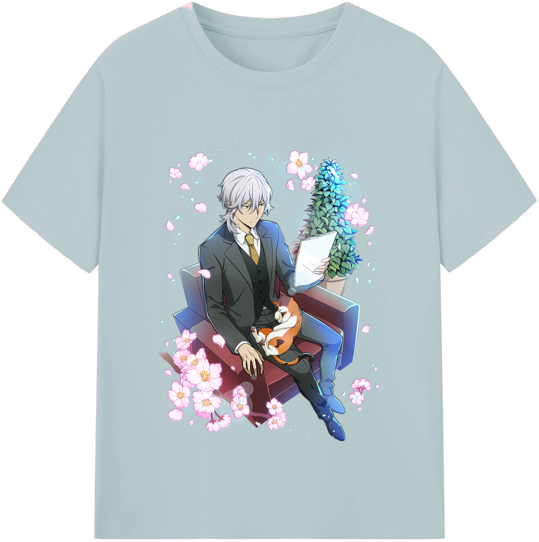 （画像用） 文豪ストレイドッグス Bungo Stray Dogs 綿100％半袖Tシャツ（フロントプリント）